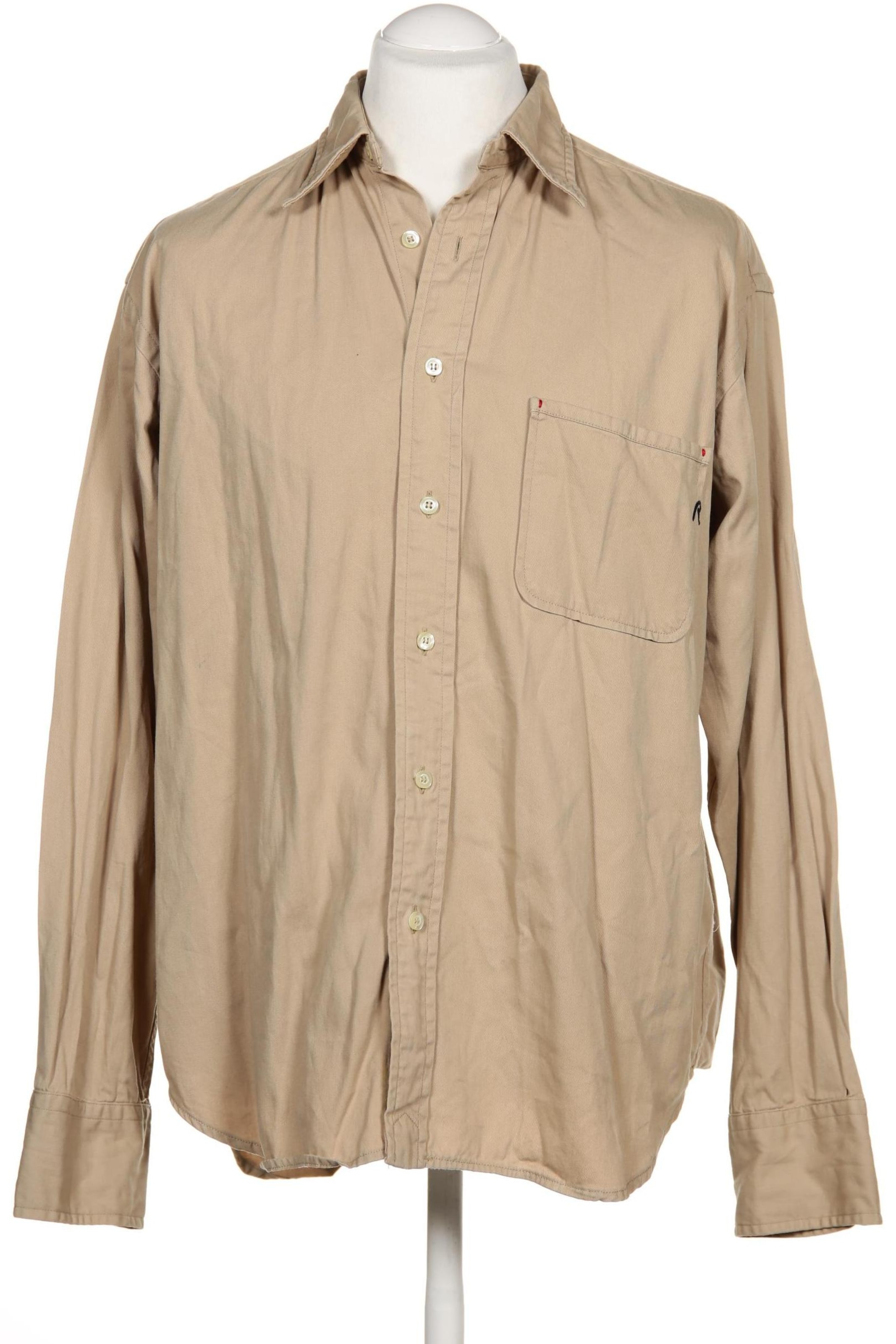 REPLAY Button Up Shirt in XL in Beige: front