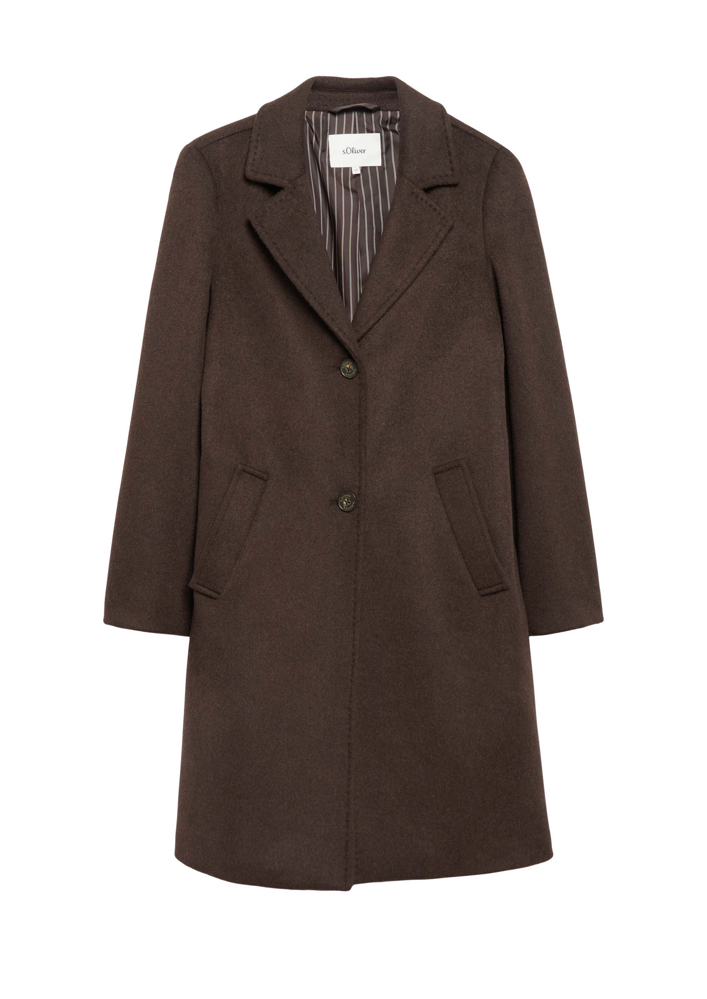 s.Oliver Between-seasons coat in Brown: front