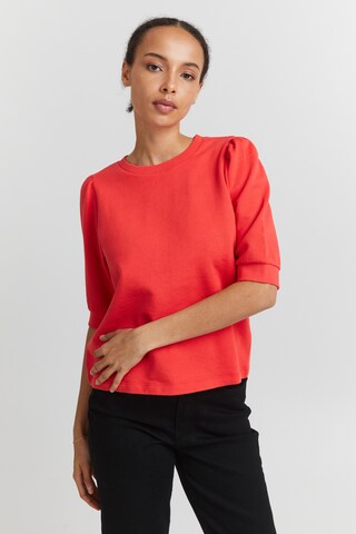 ICHI Sweatshirt 'IHYARLET' in Rood: voorkant