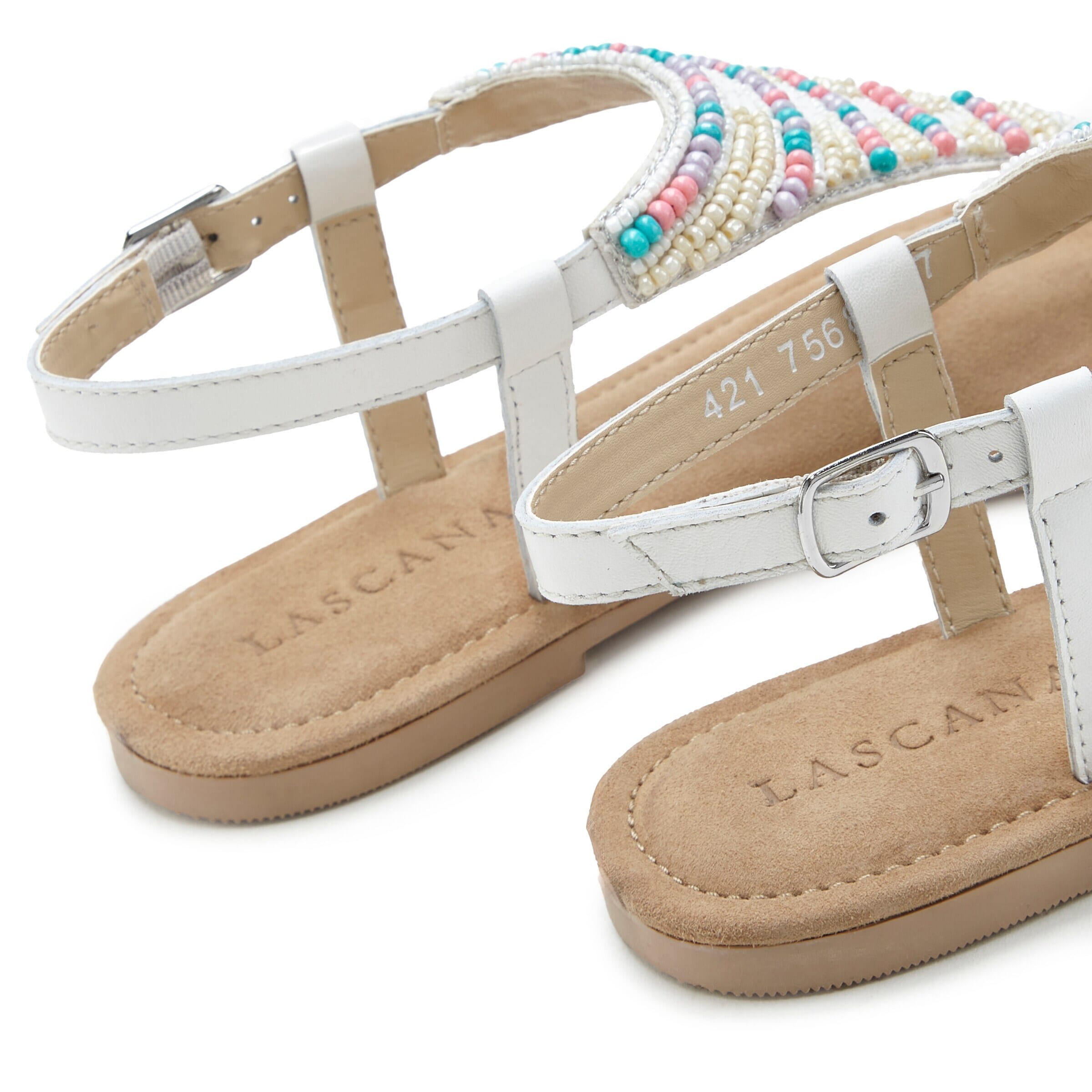 LASCANA T-Bar Sandals in White