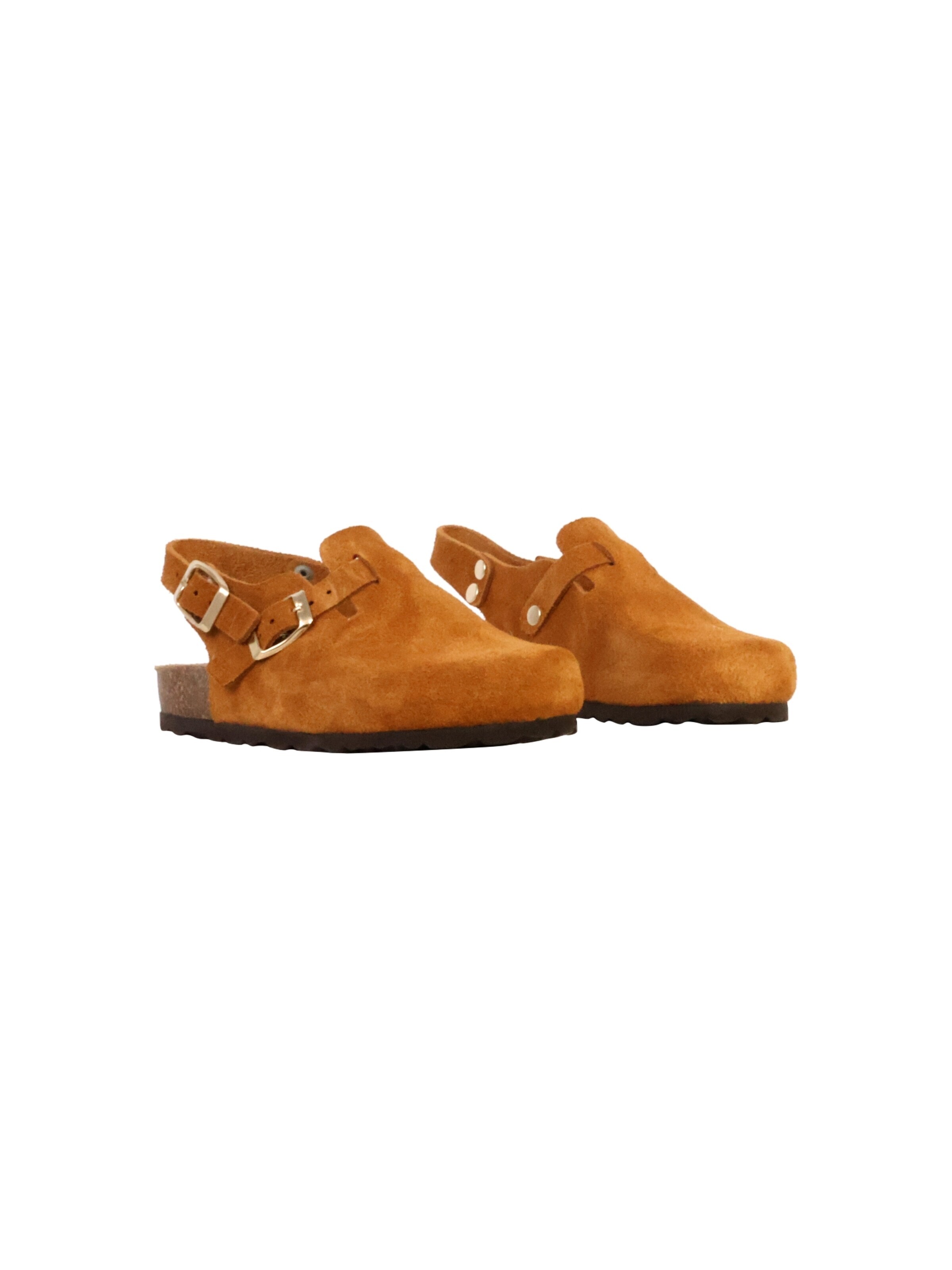 Pantoufle 'Kinder-Pantolette aus Leder Noga Boreali BS Edge' The Divine Factory en marron