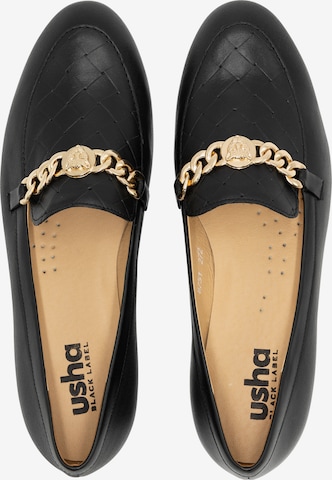 usha BLACK LABEL Slipper in Schwarz