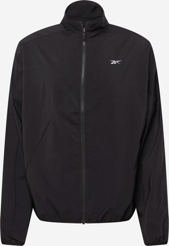 Veste de sport Reebok en noir : devant