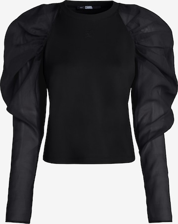 Karl Lagerfeld - Blusa em preto: frente