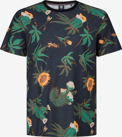 Marškinėliai iš Petrol Industries, spalva – smaragdinė spalva / oranžinė / juoda / balta, Prekių apžvalga