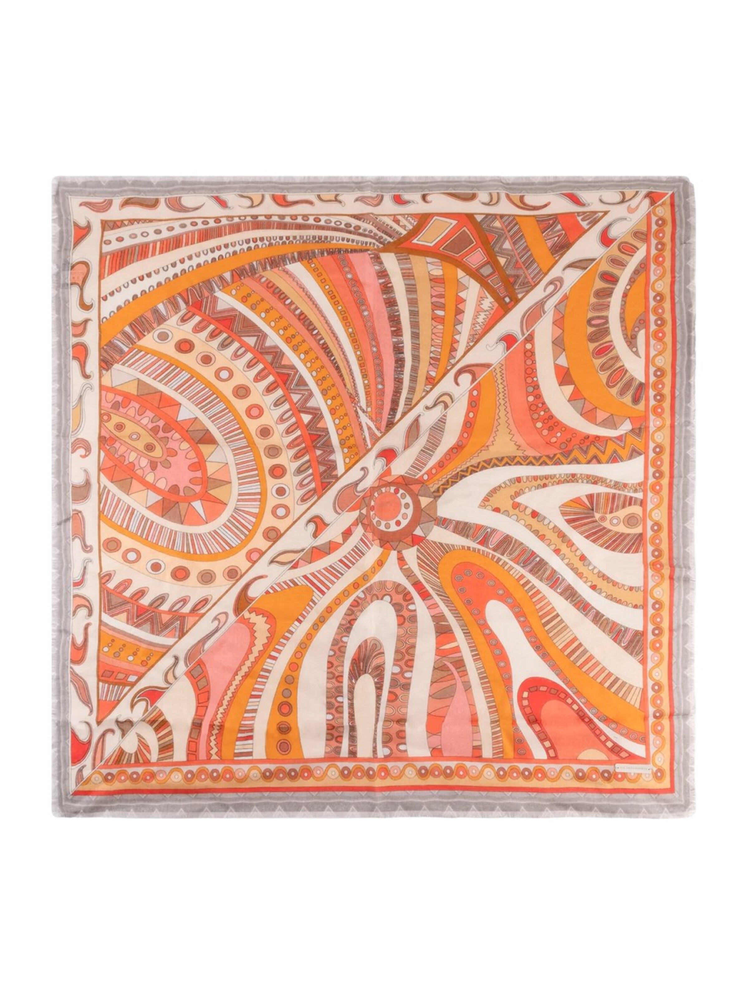 SILK & CASHMERE Scarf in Orange