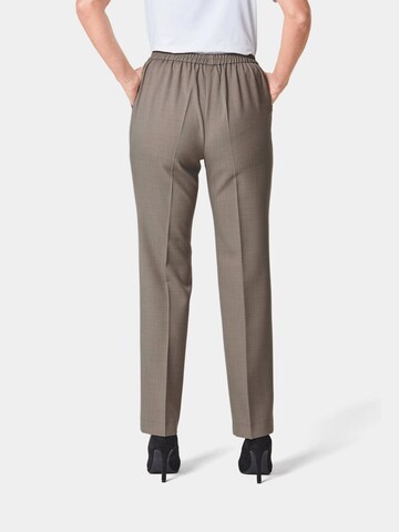 Coupe slim Pantalon à plis 'Martha' Goldner en beige