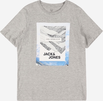 pelēks Jack & Jones Junior T-Krekls 'BOOSTER': no priekšpuses