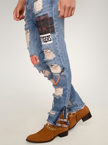 Boots 'SNAKE BUCKLE' MAD TIGERS en marron