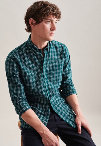 SEIDENSTICKER Regular fit Button Up Shirt in Green