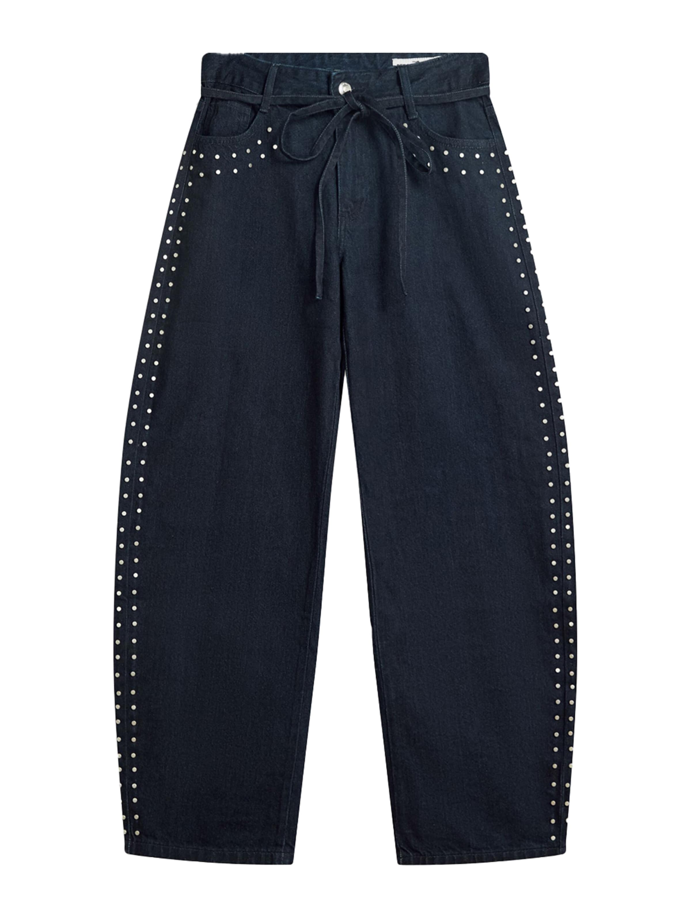 Bershka Baggy Дънки в синьо: отпред