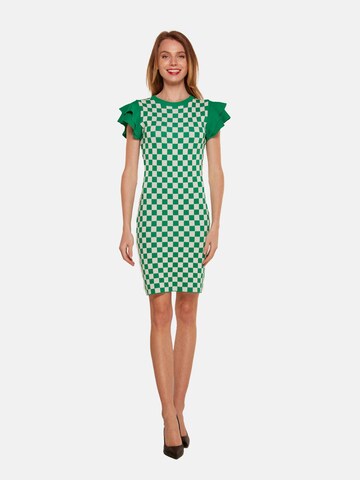 TOOche Sheath Dress 'Chess' in Green: front