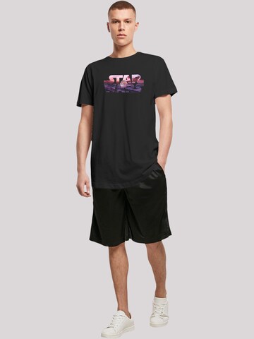 F4NT4STIC Shirt 'Star Wars The Mandalorian Child Ride The Sky' in Black