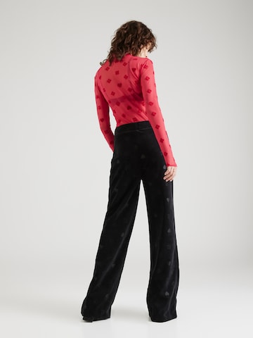 Wide Leg Pantalon 'Navalia' HUGO Red en noir