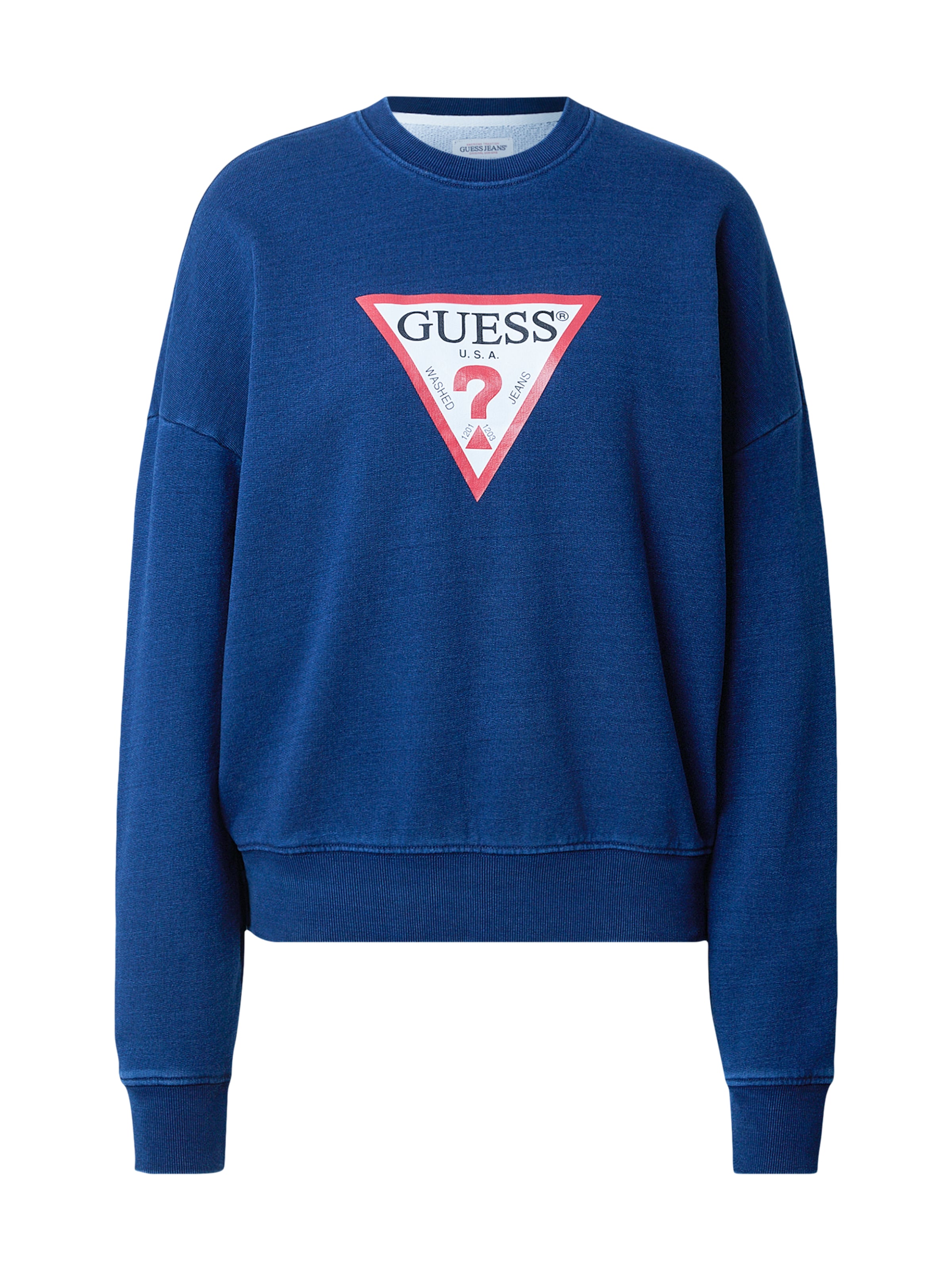 Felpa 'ICONIC' di GUESS JEANS in blu: frontale