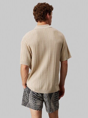 T-Shirt Calvin Klein Swimwear en beige