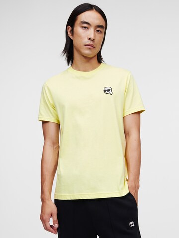 T-Shirt Karl Lagerfeld en jaune : devant