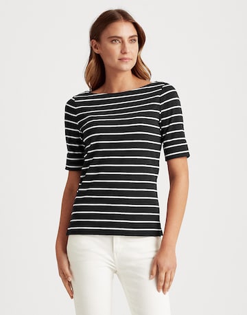Lauren Ralph Lauren Petite Shirt in Zwart: voorkant