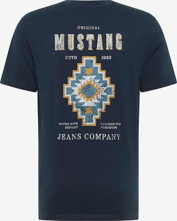 MUSTANG T-Shirt 'Style Austin' in Blau: Vorderseite