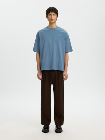 T-Shirt 'SLHWILL' SELECTED en bleu