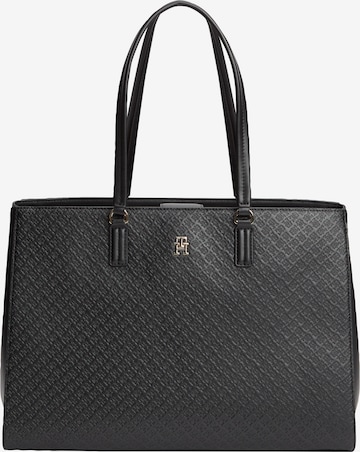 juoda TOMMY HILFIGER Pirkinių krepšys: priekis