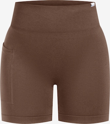 Smilodox Workout Pants 'Temmy' in Brown: front