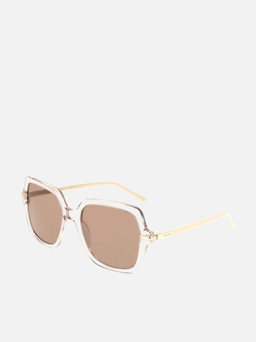 FERRAGAMO - Gafas de sol en beige: frente