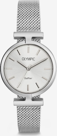 Montre à affichage analogique Olympic en argent : devant