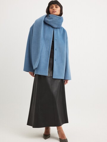 NA-KD Between-Seasons Coat in Blue: front