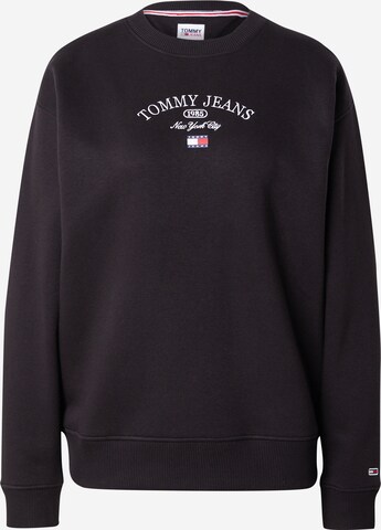 Tommy Jeans Sweatshirt in Black: front