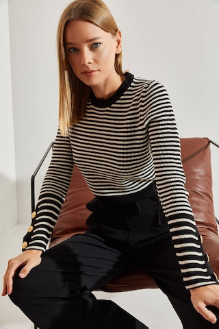 Bianco Lucci Pullover in Schwarz: Vorderseite