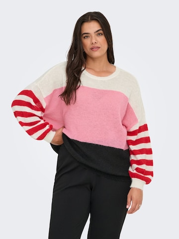 ONLY Carmakoma Sweater 'CARSusia' in White: front