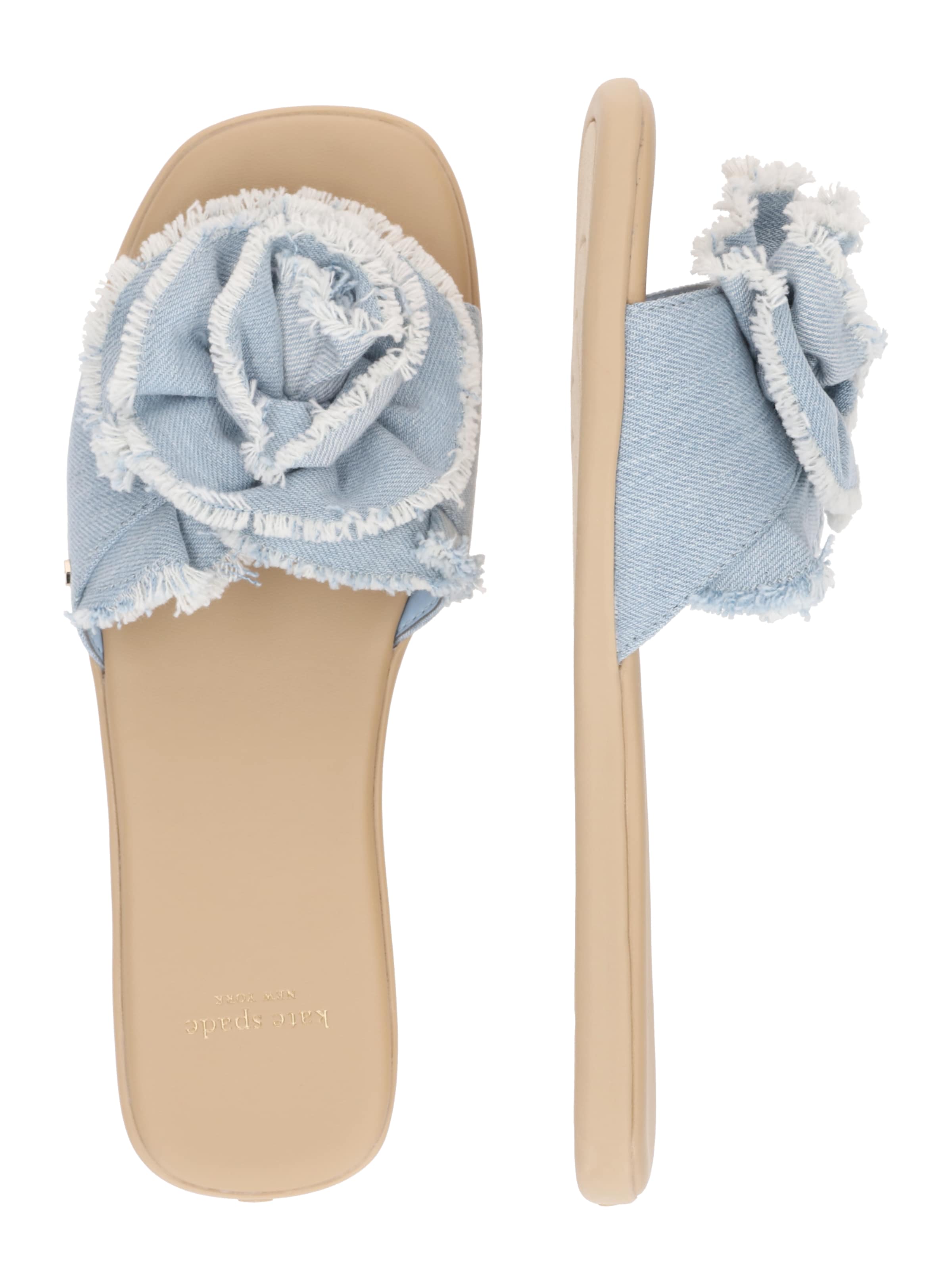 Kate Spade Μιούλ 'Flourish Denim Flat Sandals' σε μπλε