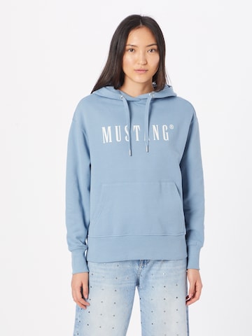MUSTANG Sweatshirt 'Bianca' in Blue: front