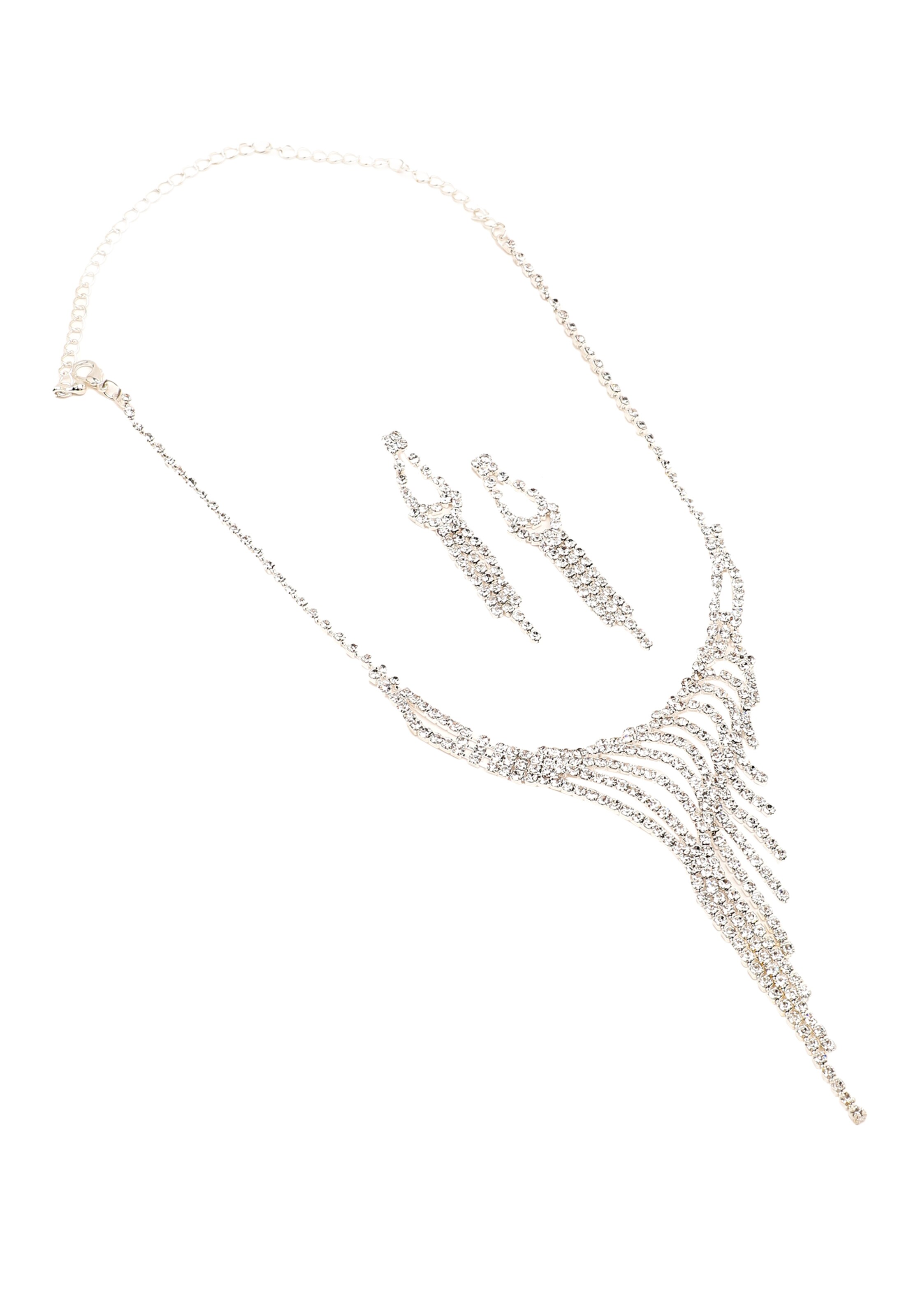 SOHI Sieraden set ' Bevin ' in Zilver: voorkant