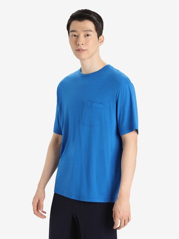 ICEBREAKER Functioneel shirt 'Granary' in Blauw: voorkant