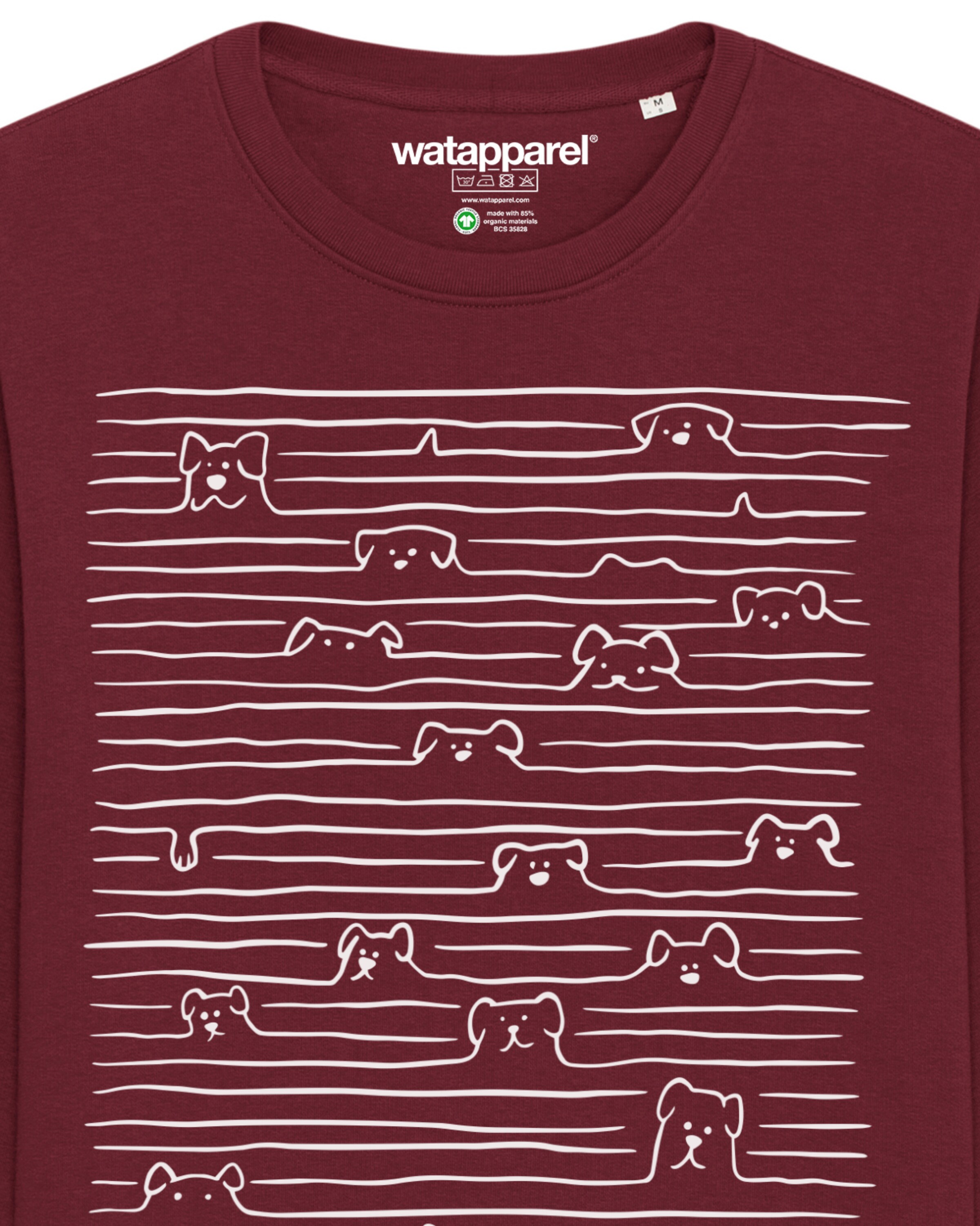 Watapparel Sweatshirt ' Doodle Dogs ' in Red