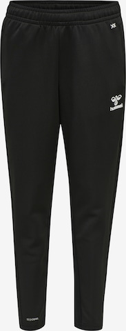 Hummel Slim fit Workout Pants in Black: front