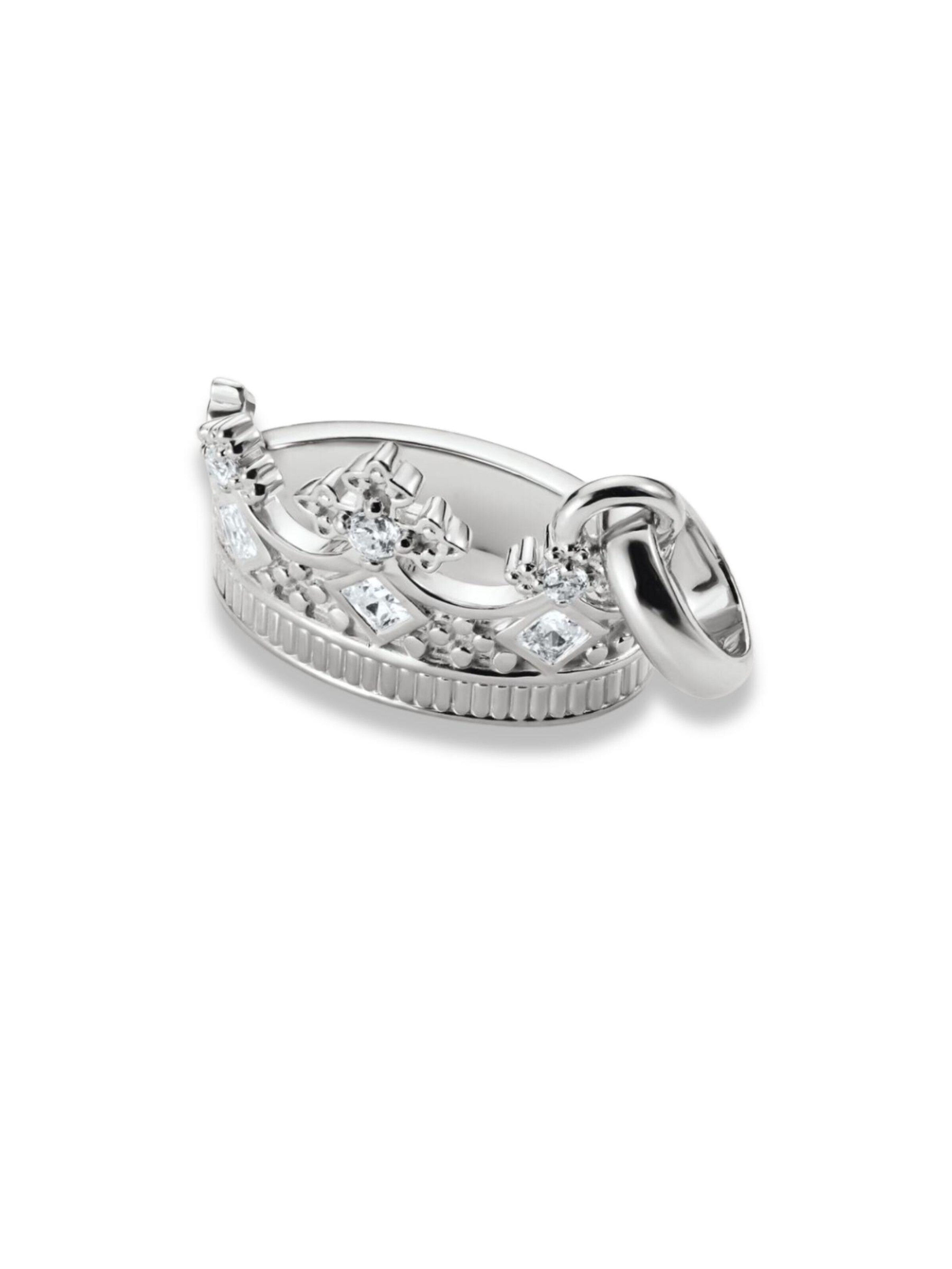 Pendentif 'Charm-Anhänger Krone Mit Steinen Connect Silber' Thomas Sabo en argent