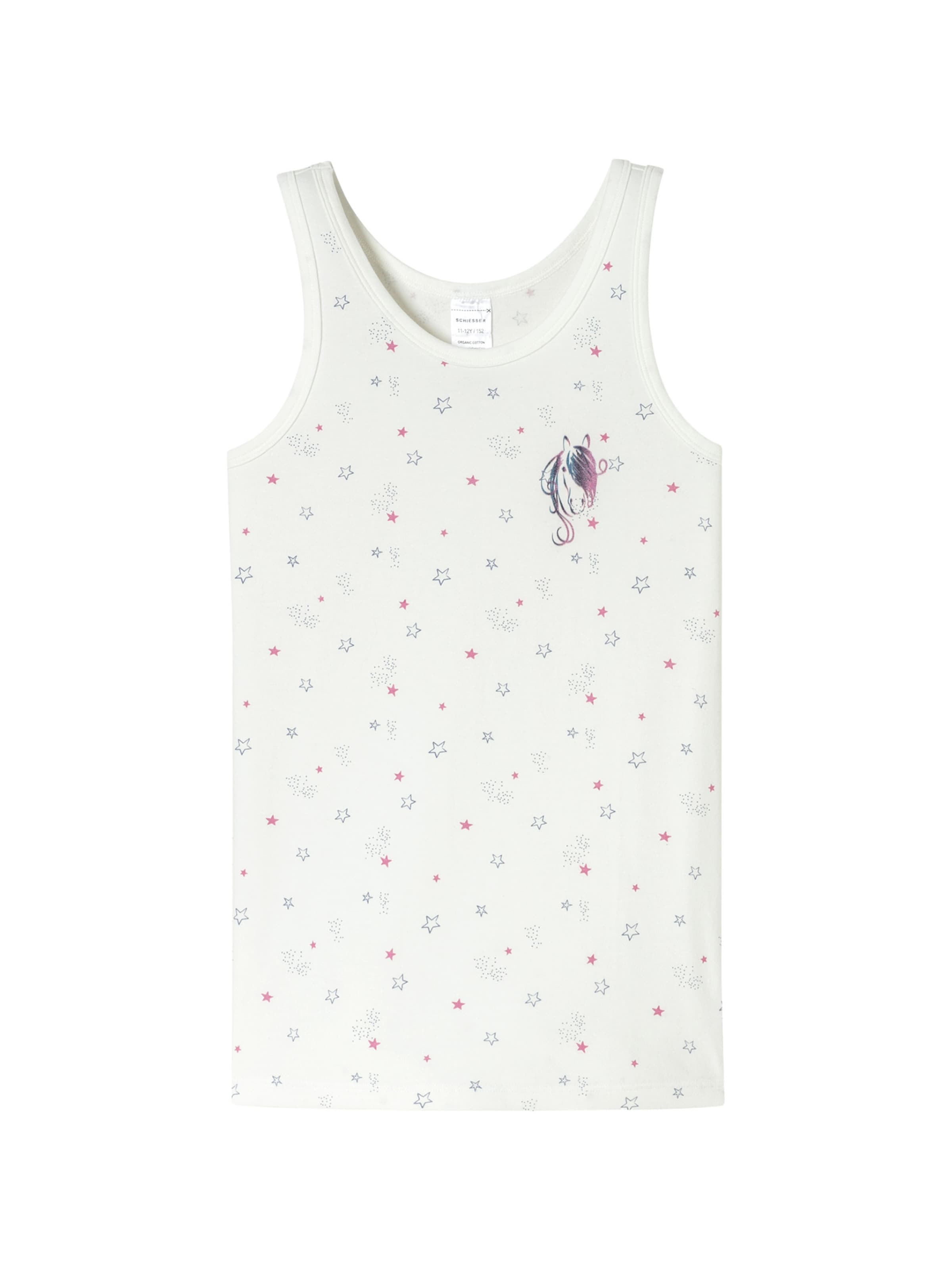 SCHIESSER Unterhemd 'Horse World' in Weiß: Vorderseite