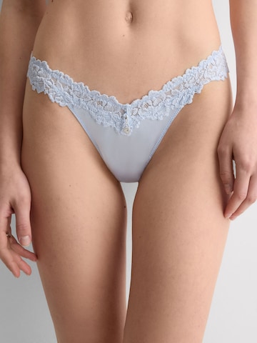 INTIMISSIMI Slip 'Silky Flowers' in Blau: Vorderseite
