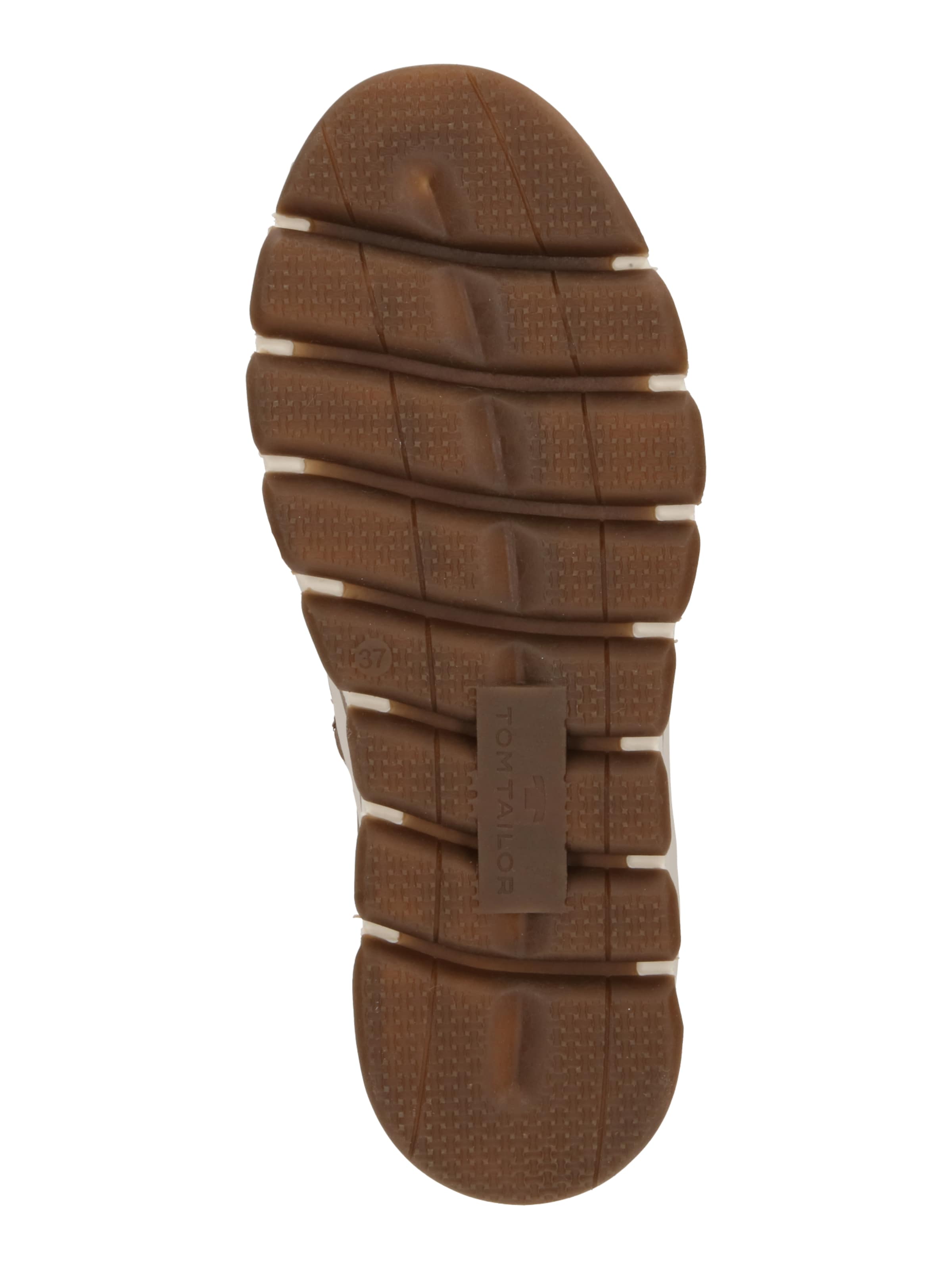 TOM TAILOR Lace-up bootie in Beige