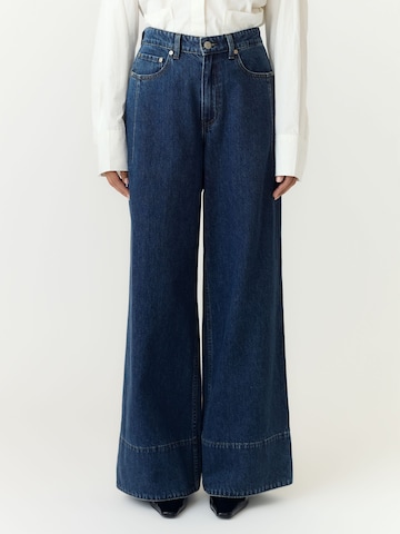 YAS Wide leg Jeans 'YASBea' in Blauw: voorkant