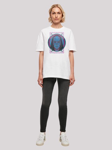 T-shirt oversize 'Harry Potter Neon Death Eater Mask' F4NT4STIC en blanc