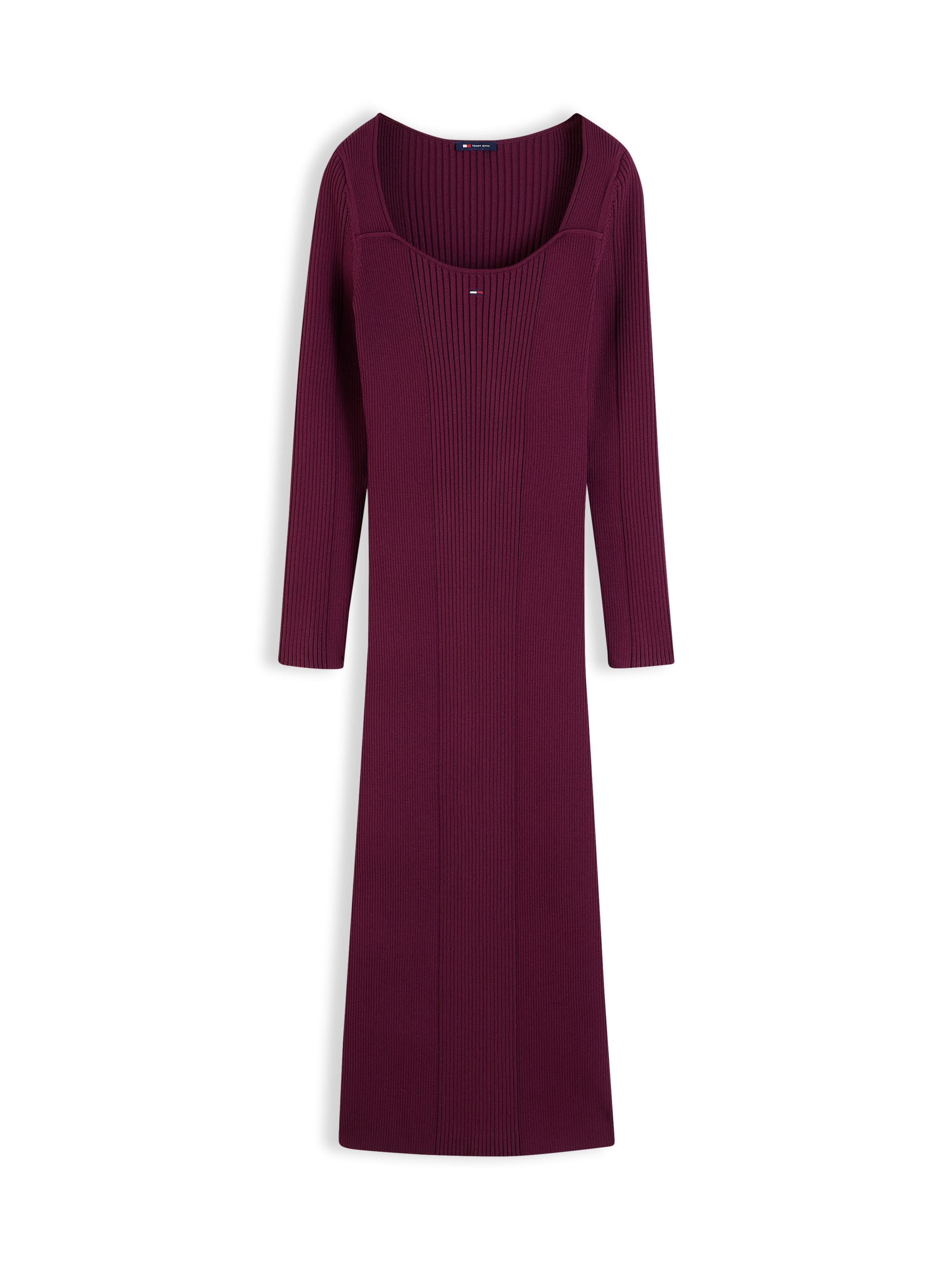 Tommy Jeans - Vestido de malha em roxo: frente