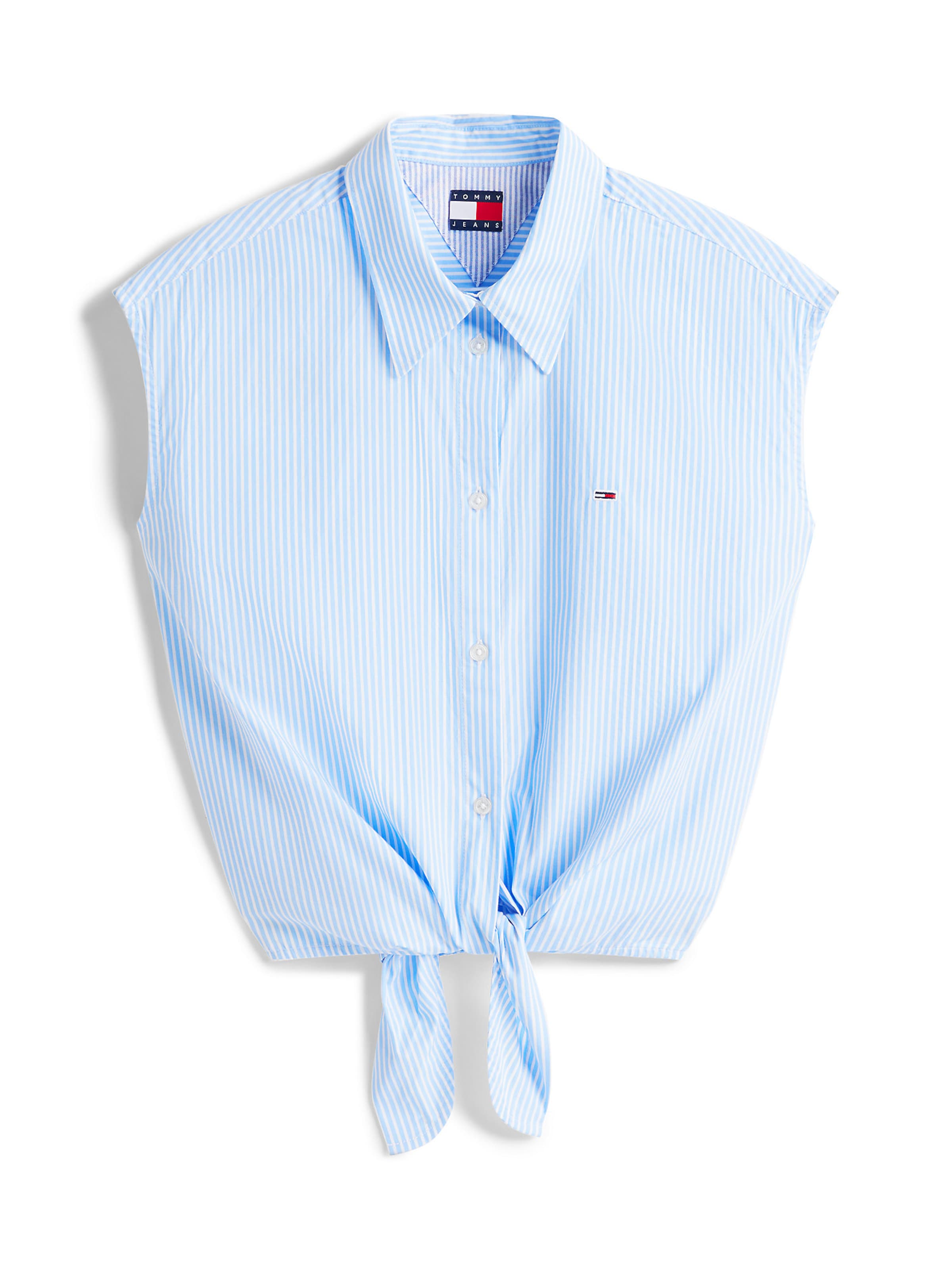 Chemisier Tommy Jeans en bleu : devant