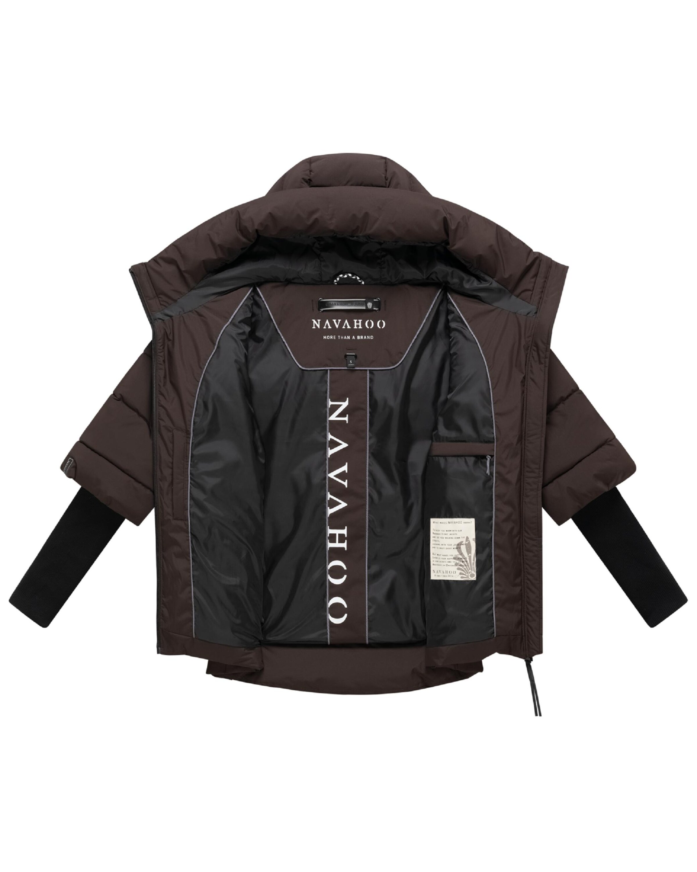 NAVAHOO Winterjas 'Lotusherz XIV' in Bruin