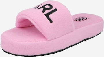 Karl Lagerfeld Домашни пантофи в розово: отпред