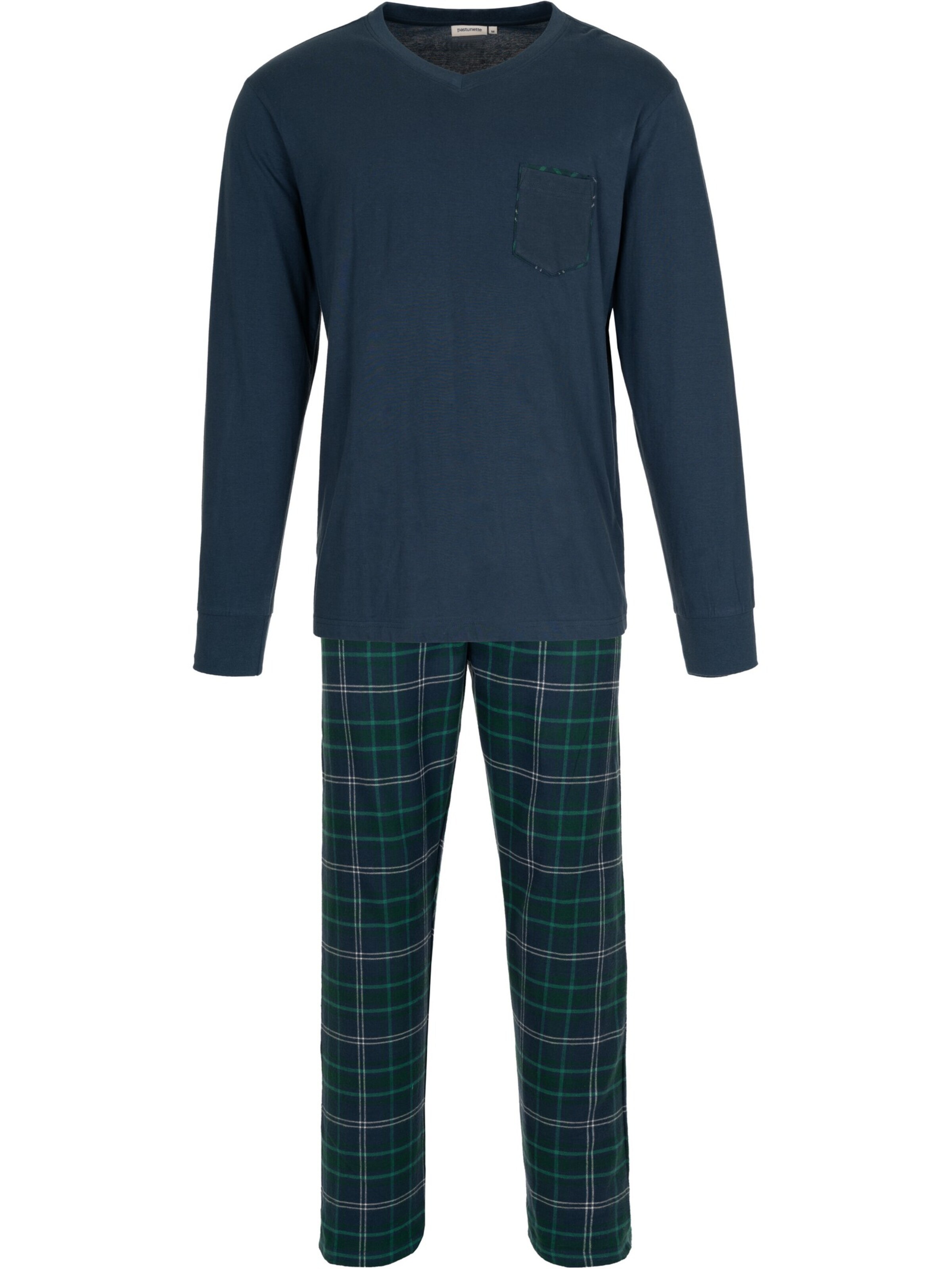 Pastunette Pajamas long 'Lodge' in Blue