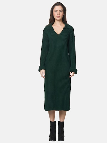 Abito in maglia di Elara in verde: frontale